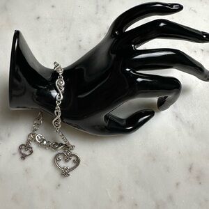 Brighton Silver Heart Charm Bracelet